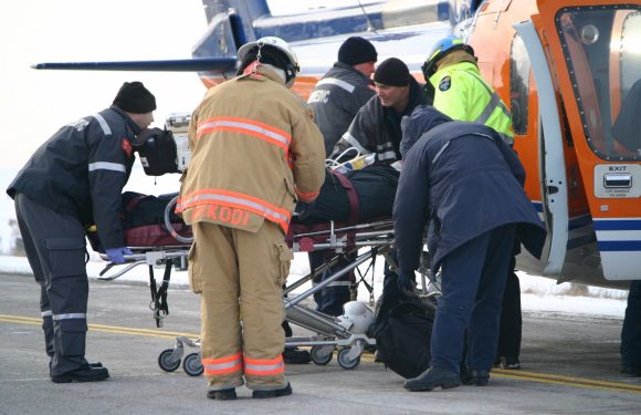 Medical team at accident