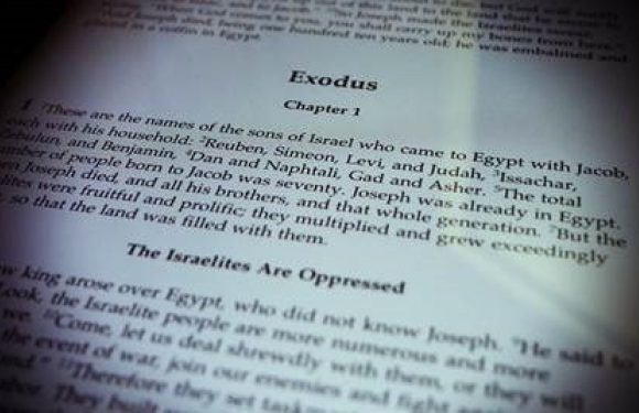 Bible open to Exodus 1