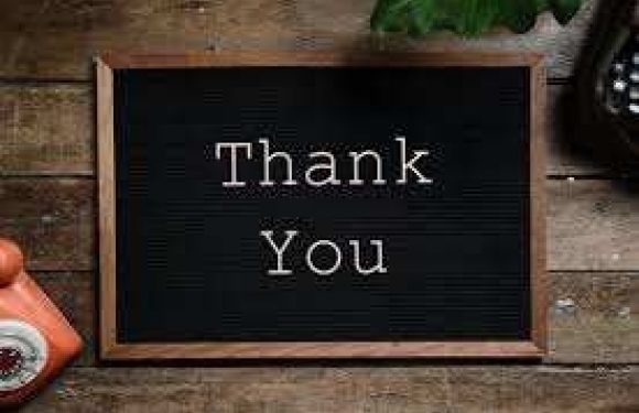 Thank You on a chalkboard