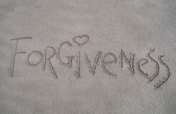 Forgiveness written in the sand